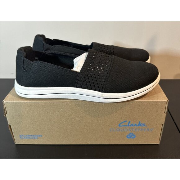 NIB Clarks Breeze Vibe Loafer Women's Black Slip-On Comfort  Size 8 M - Picture 2 of 11